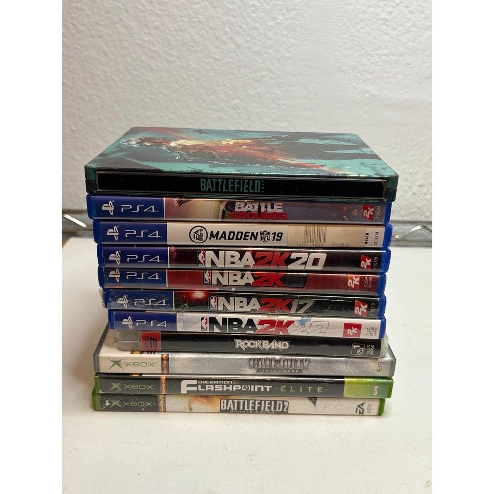 Mixed Lot of 11 Empty Video Game Cases PS4 Xbox 360 Steelbook No Discs Art Lot